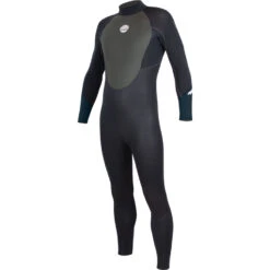 Alder Stealth 4/3mm Blindstitched Backzip Wetsuit - Black