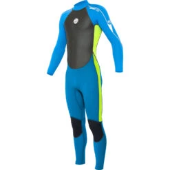 Alder Junior Impact 3/2mm Fullsuit Wetsuit - Flo Lime