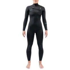 Wetsuit Specialty Store 11 Dakine Womens Mission 4/3mm Chest-Zip Fullsuit Wetsuit - Black
