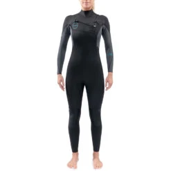 Dakine Womens Quantum 3/2mm Chest-Zip Wetsuit - Black