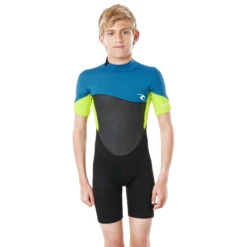 Rip Curl Junior Omega 1.5mm Shorty Wetsuit - Neon Lime -Wetsuit Specialty Store 2021 Rip Curl Junior Dawn Patrol Shorty Wetsuit Neon Lime WSPYFB 8915 3
