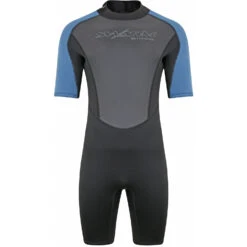 Typhoon Swarm3 3/2mm Shorty Wetsuit - Black/Blue Steel