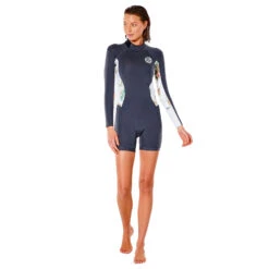 Rip Curl Womens Dawn Patrol EC 2/2mm Springsuit - Charcoal -Wetsuit Specialty Store 2022 Rip Curl Womens ECO Dawn Patrol Spring Suit Charcoal 115WSP 8059 4
