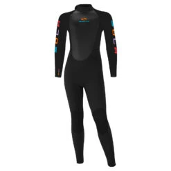 Sola Kids Fire 4/3mm Back Zip Wetsuit - Black