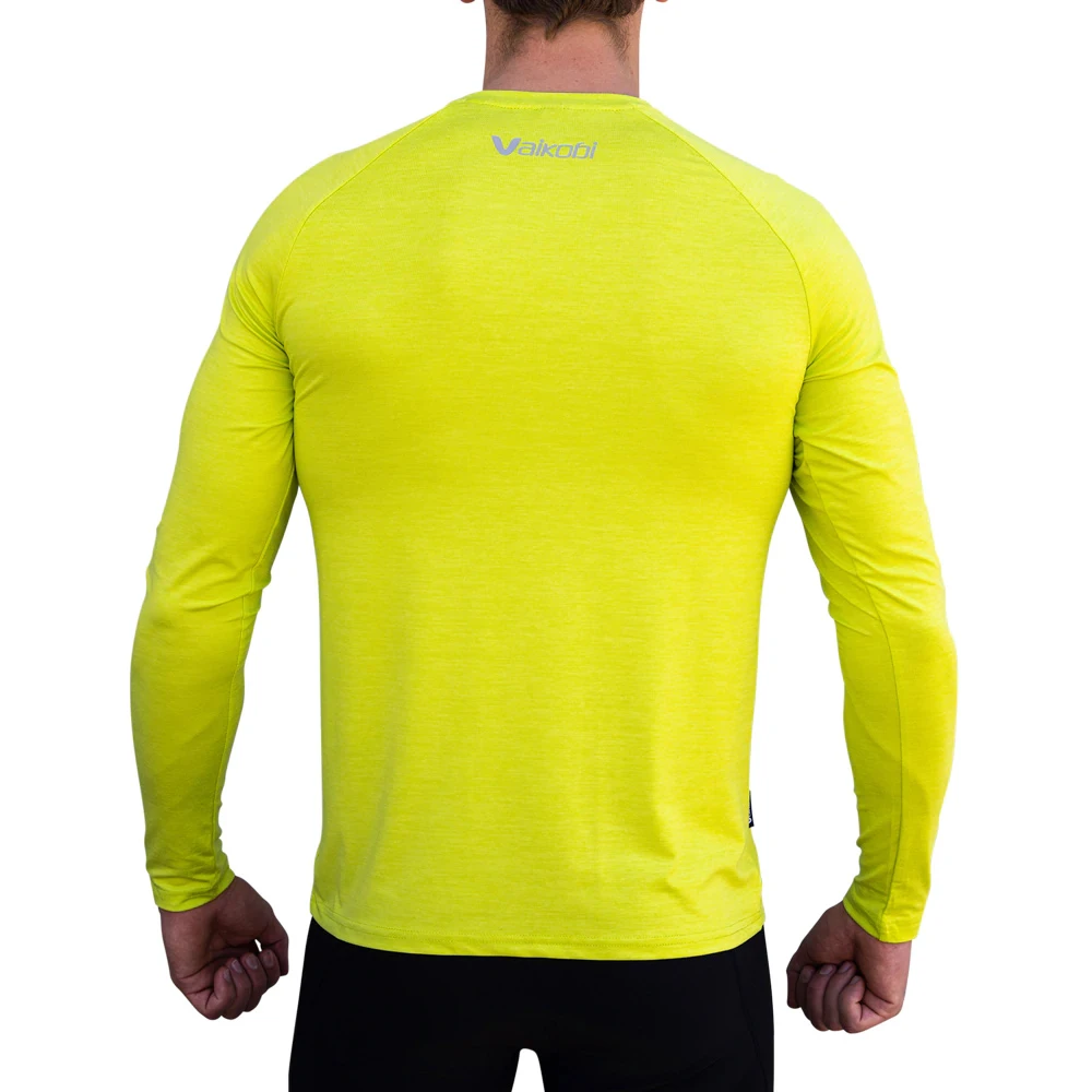 Vaikobi Tech Tee Long Sleeve UV50+ T-Shirt - Lime 2 Vaikobi Tech Tee Long Sleeve UV50+ T-Shirt - Lime - Image 2