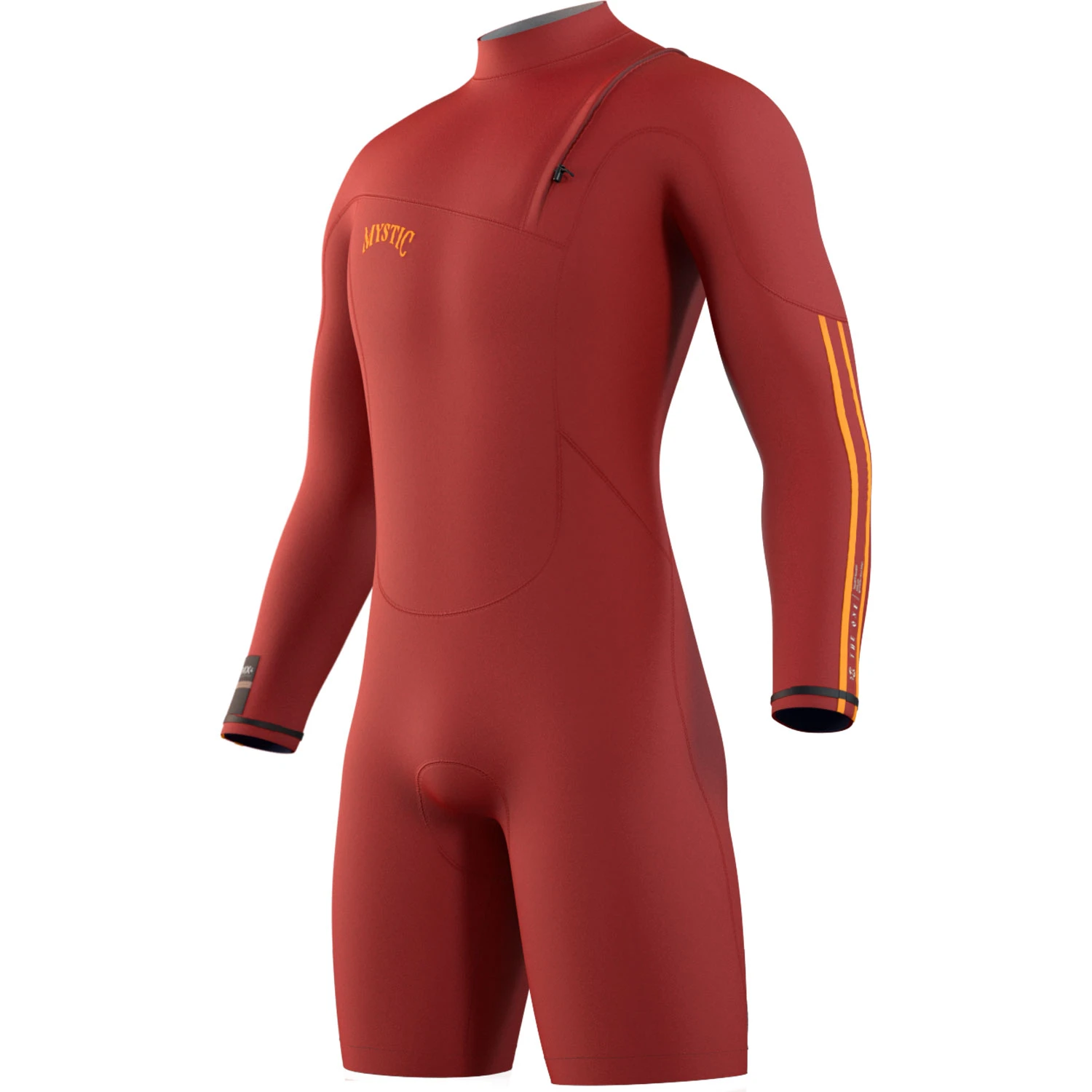 Mystic THE ONE 3/2mm Zip-Free Long Arm Shorty Wetsuit - Red 1 Mystic THE ONE 3/2mm Zip-Free Long Arm Shorty Wetsuit - Red