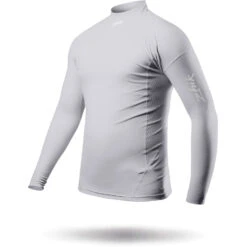 Zhik ECO Spandex Rash Guard Long Sleeve - Platinum 5 Zhik ECO Spandex Rash Guard Long Sleeve - Platinum -Wetsuit Specialty Store 2023 Zhik DTP 0063 K PLT LeftSide