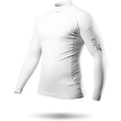 Zhik ECO Spandex Rash Guard Long Sleeve - White -Wetsuit Specialty Store 2023 Zhik DTP 0063 M WHT LeftSide