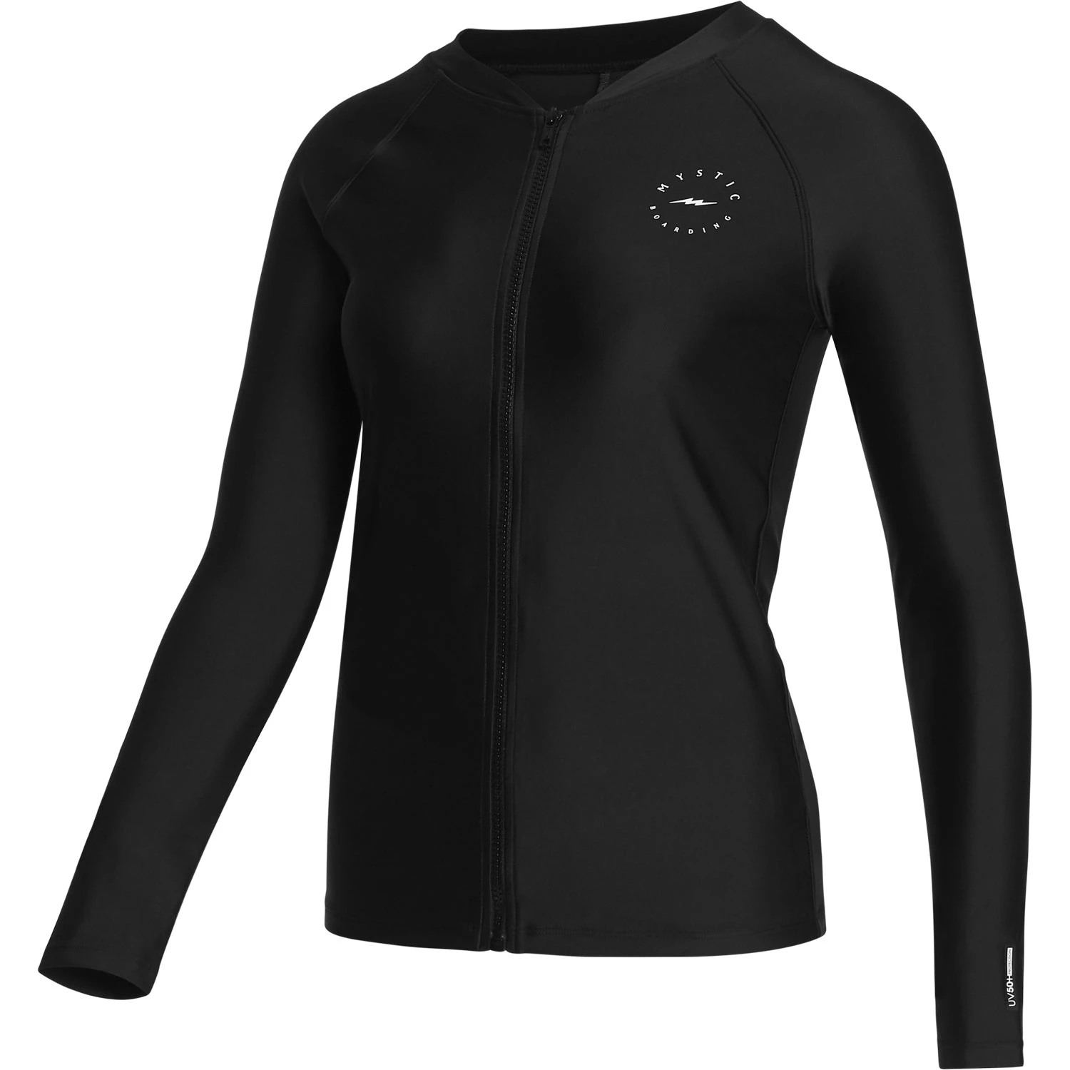 Mystic Womens Jayde Long-Sleeve Zip-Up Rashvest - Black 1 Mystic Womens Jayde Long-Sleeve Zip-Up Rashvest - Black