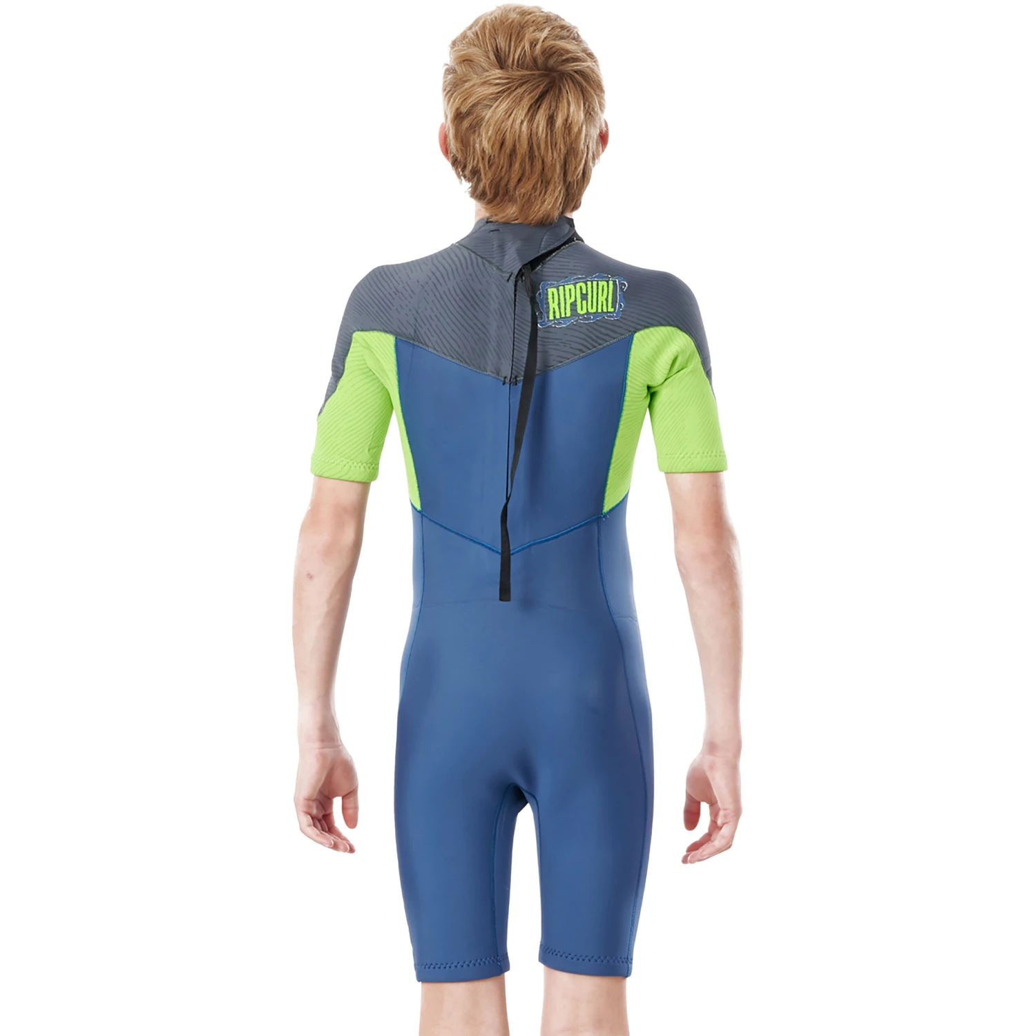 Rip Curl Junior Dawn Patrol 3/2mm Shorty Wetsuit - Blue Grey WSP8BJ 2 Rip Curl Junior Dawn Patrol 3/2mm Shorty Wetsuit - Blue Grey WSP8BJ - Image 2