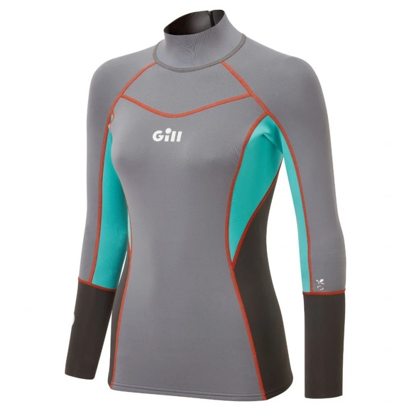 Gill Womens Zenlite Dinghy Sailing Wetsuit Top - Steel Grey 2 Gill Womens Zenlite Dinghy Sailing Wetsuit Top - Steel Grey - Image 2