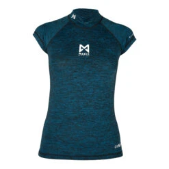 Magic Marine Womens Cube Short Sleeve Rashvest - Dark Blue Melee