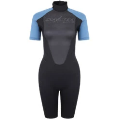 Typhoon Womens Swarm3 3/2mm Shorty Wetsuit - Black/Blue