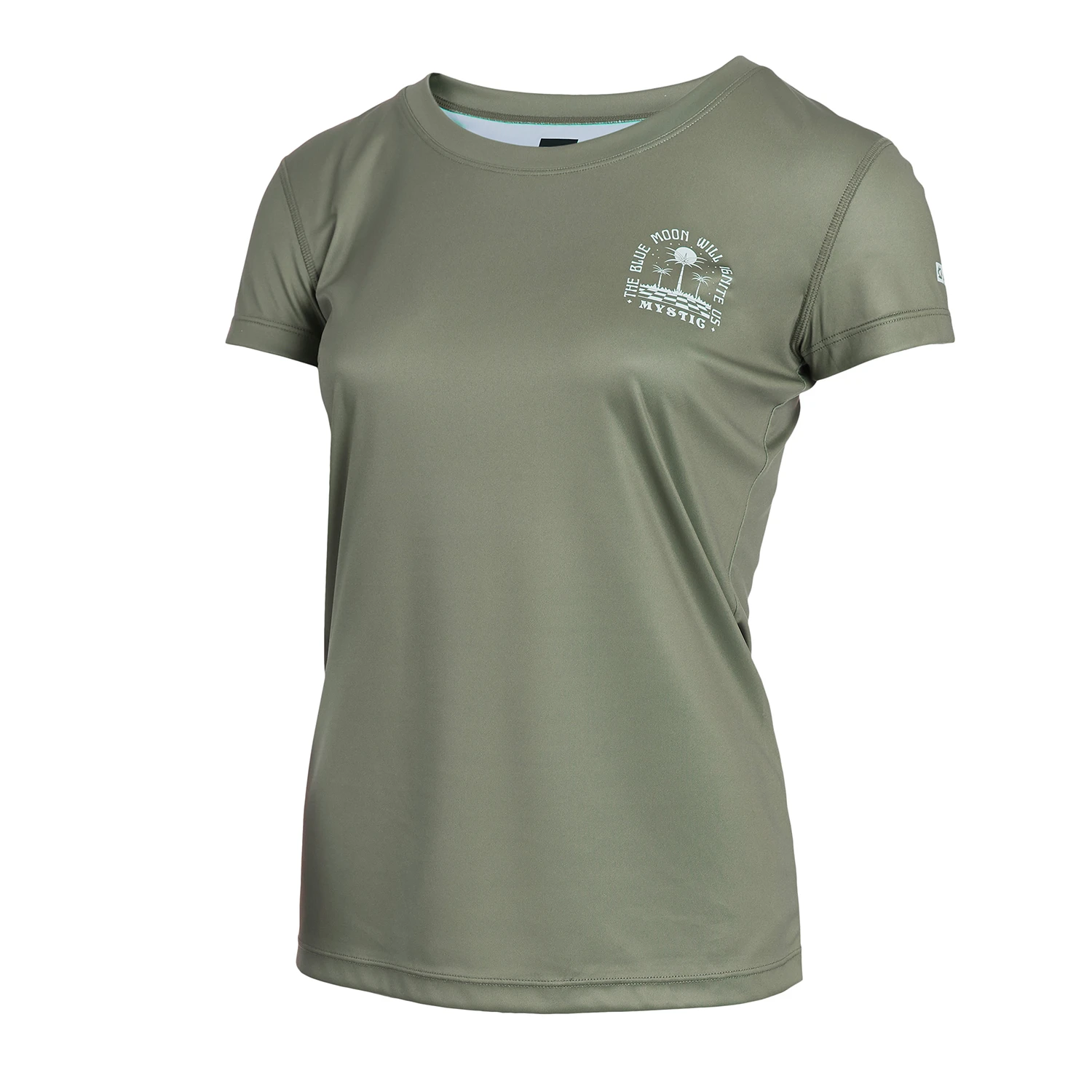 Mystic Womens Ignite Short-Sleeve Rashvest - Olive Green